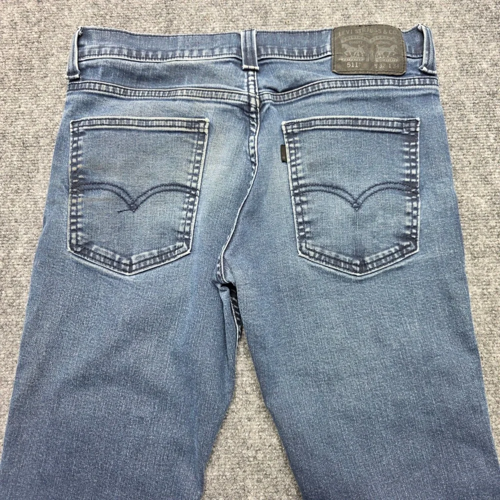 Levis 511 Slim Fit Jeans Men's 32x34 Blue Medium Wash Denim Pants 04511-0151 - Picture 9 of 14